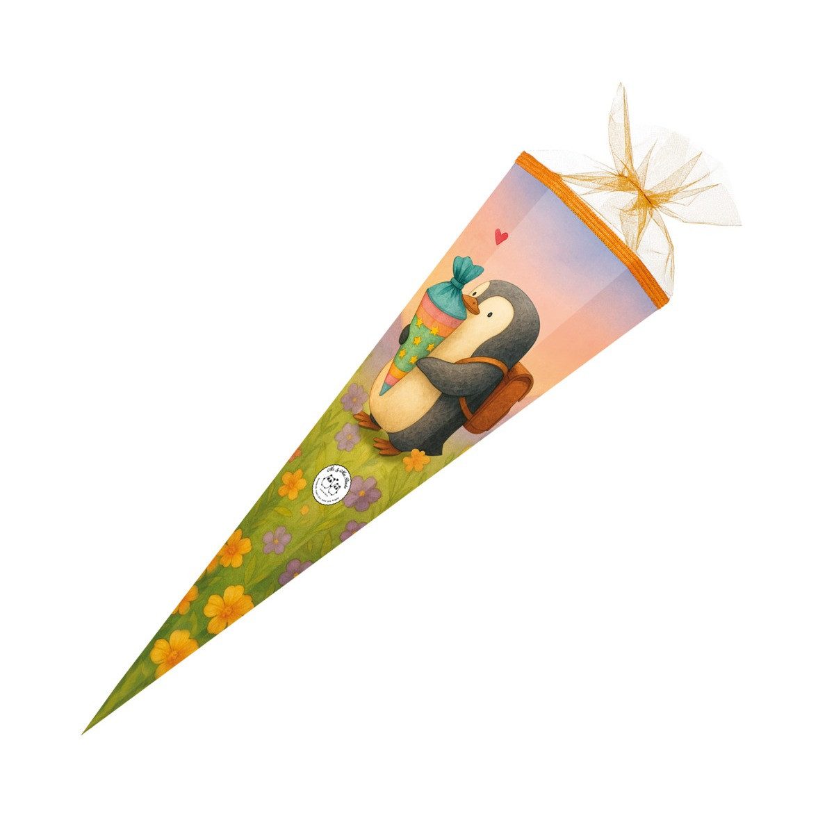 Nestler Schultüte Nestler Schultüte Pinguins Zuckertüte 85cm mit Tüllverschluss