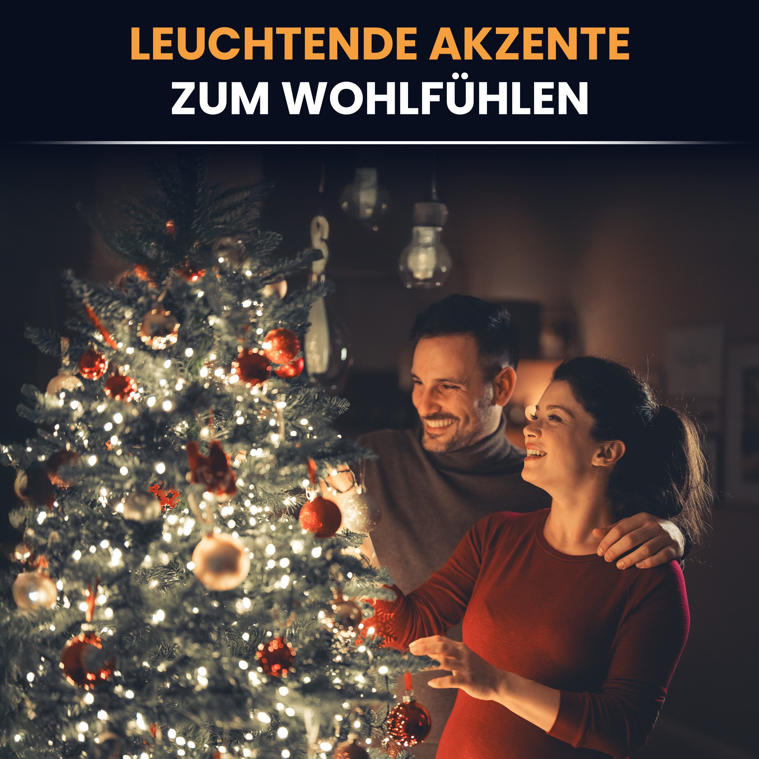 Gartenpirat LED-Lichterkette Christbaum LED Lichterkette Dekobeleuchtung 8 Programme Weihnachten
