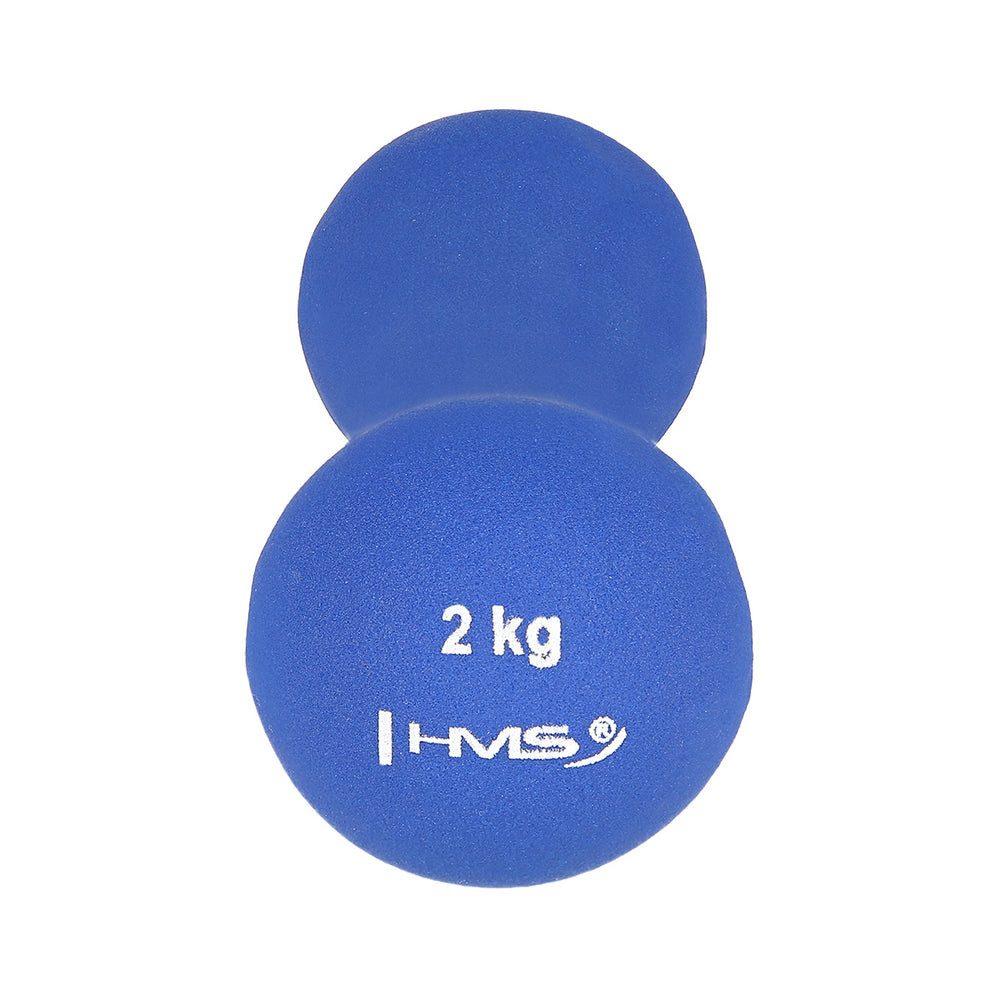 HMS Kurzhantel Gymnastikhantel Aerobichantel Trainingsgewicht, (Spar-Set, 2 kg), Gusseisen, Neoprenbeschichtung, griffige Knochenform