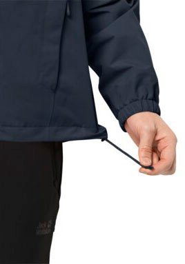 Jack Wolfskin Regenjacke STORMY POINT 2L JKT M mit Kapuze, hoch geschlossener Ausschnitt, atmungsaktiv, wasserdicht