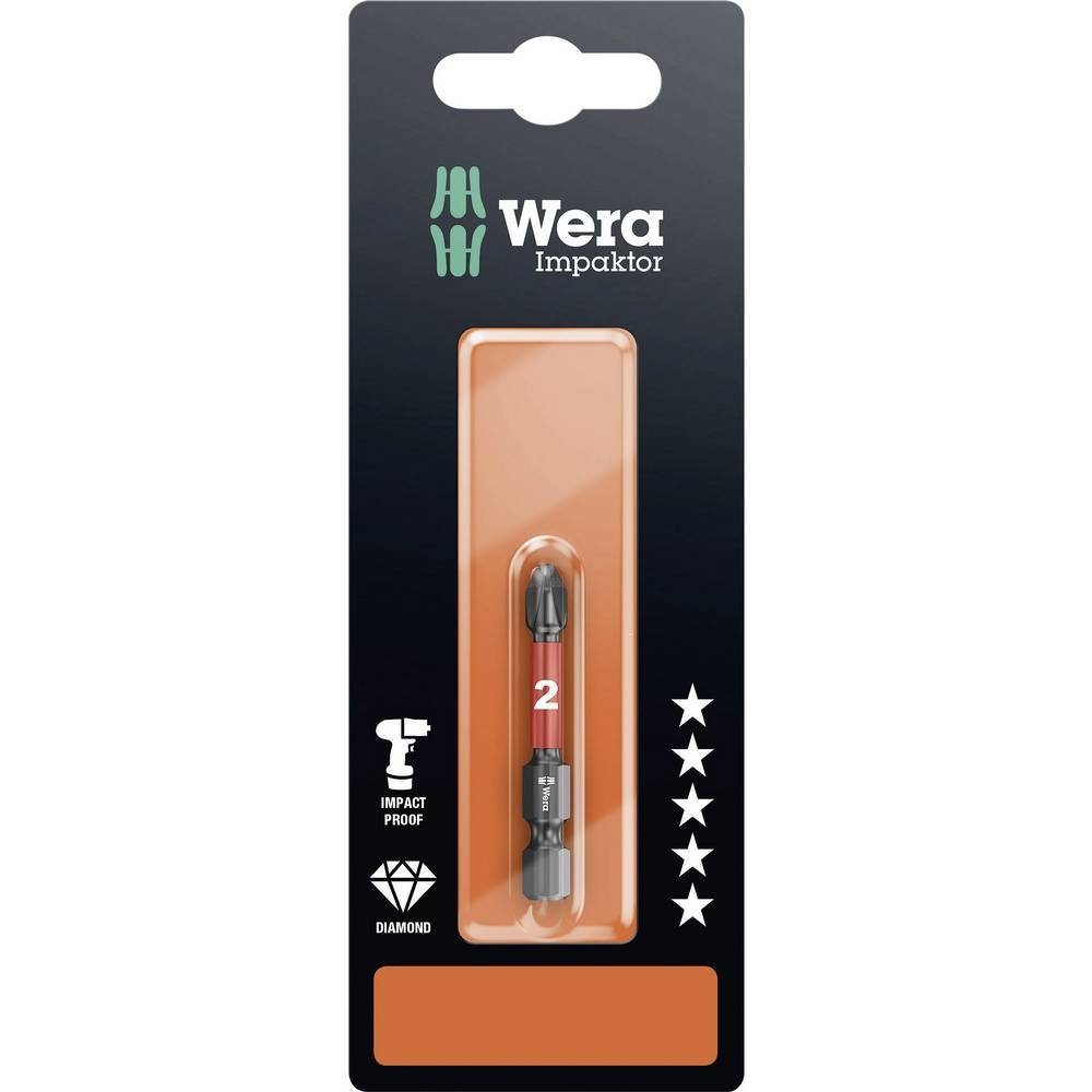 Wera Kreuzschlitz-Bit 851/4 IMP DC 1 x PH 2x50 Impaktor Bit