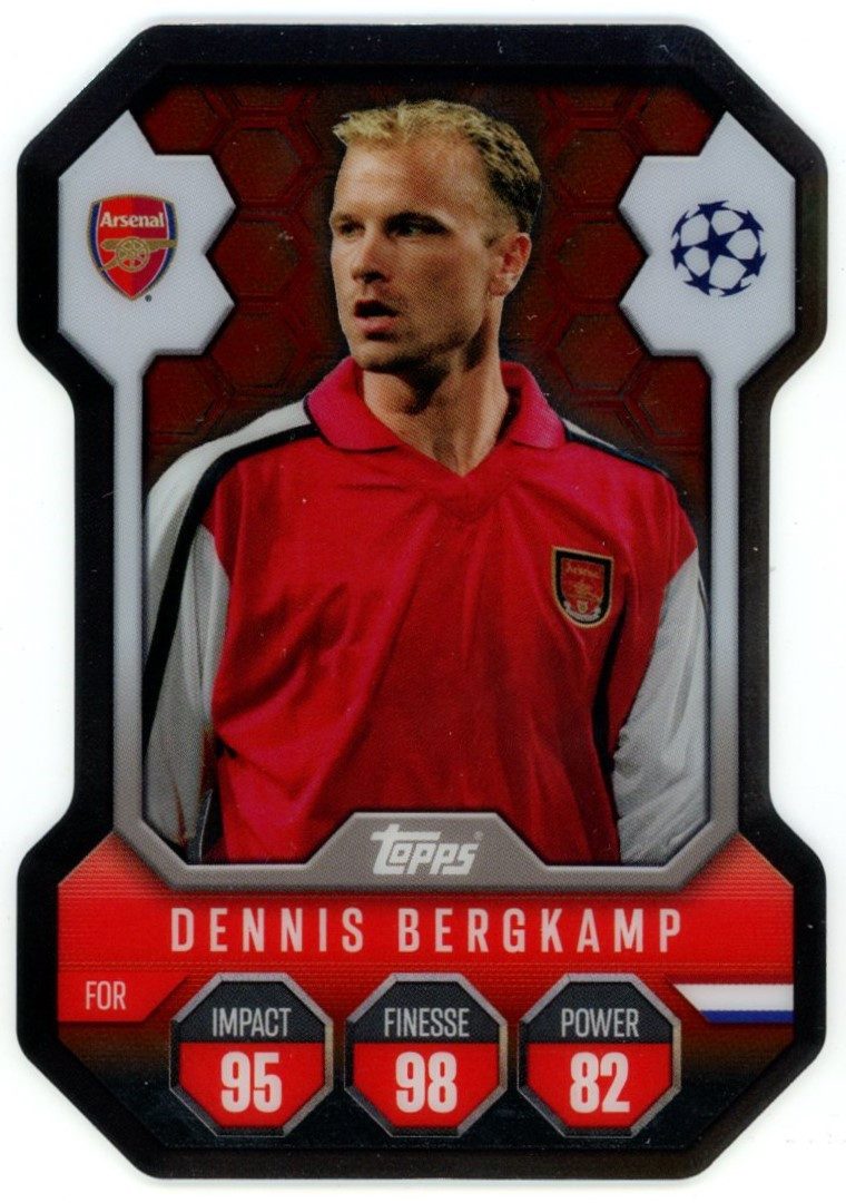 Topps Sammelkarte SH3 - Dennis Bergkamp - Chrome Shield - 2024/2025