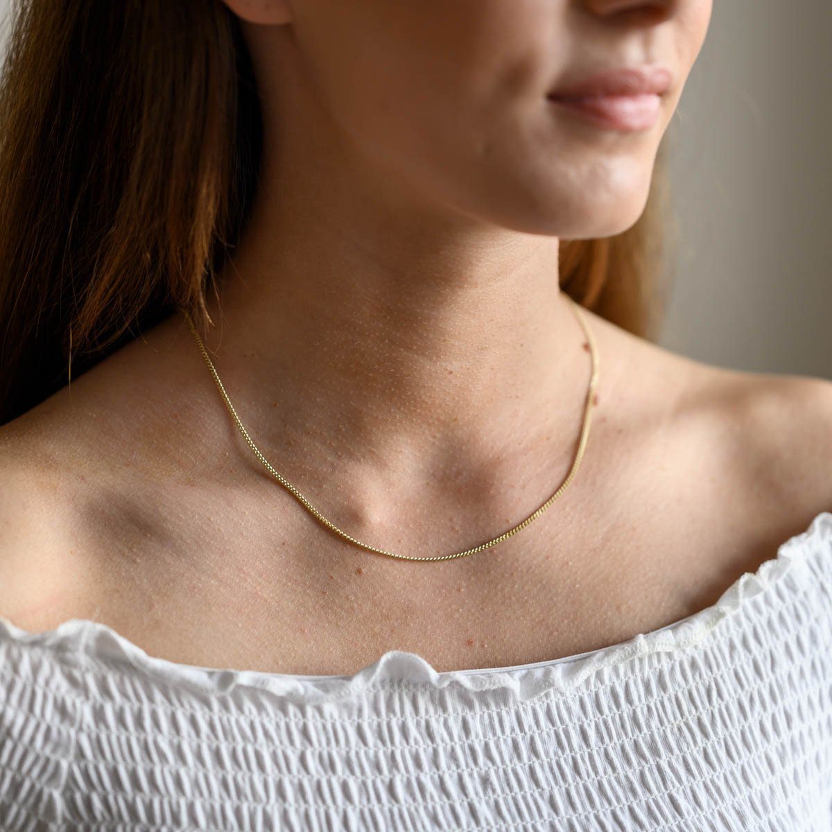 Materia Kette ohne Anhänger Flache Panzerkette vergoldet 1,7mm K88, aus 925 günstig online kaufen