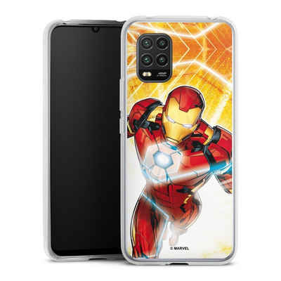 DeinDesign Handyhülle Iron Man on Fire, Xiaomi Mi 10 lite Silikon Hülle Bumper Case Handy Schutzhülle
