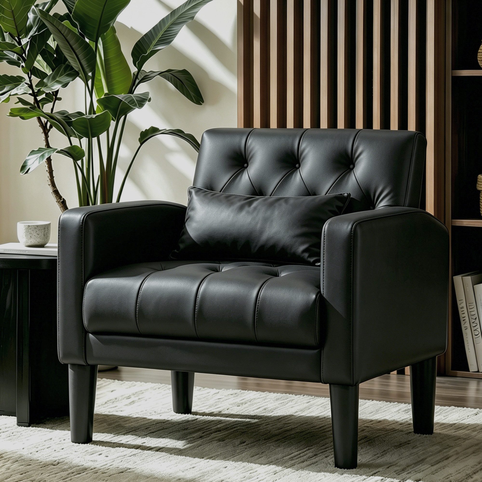 GRAVFORCE Ohrensessel Polstersessel Modern Loungesessel Wohnzimmer (1-St), Stoff bis 136 kg