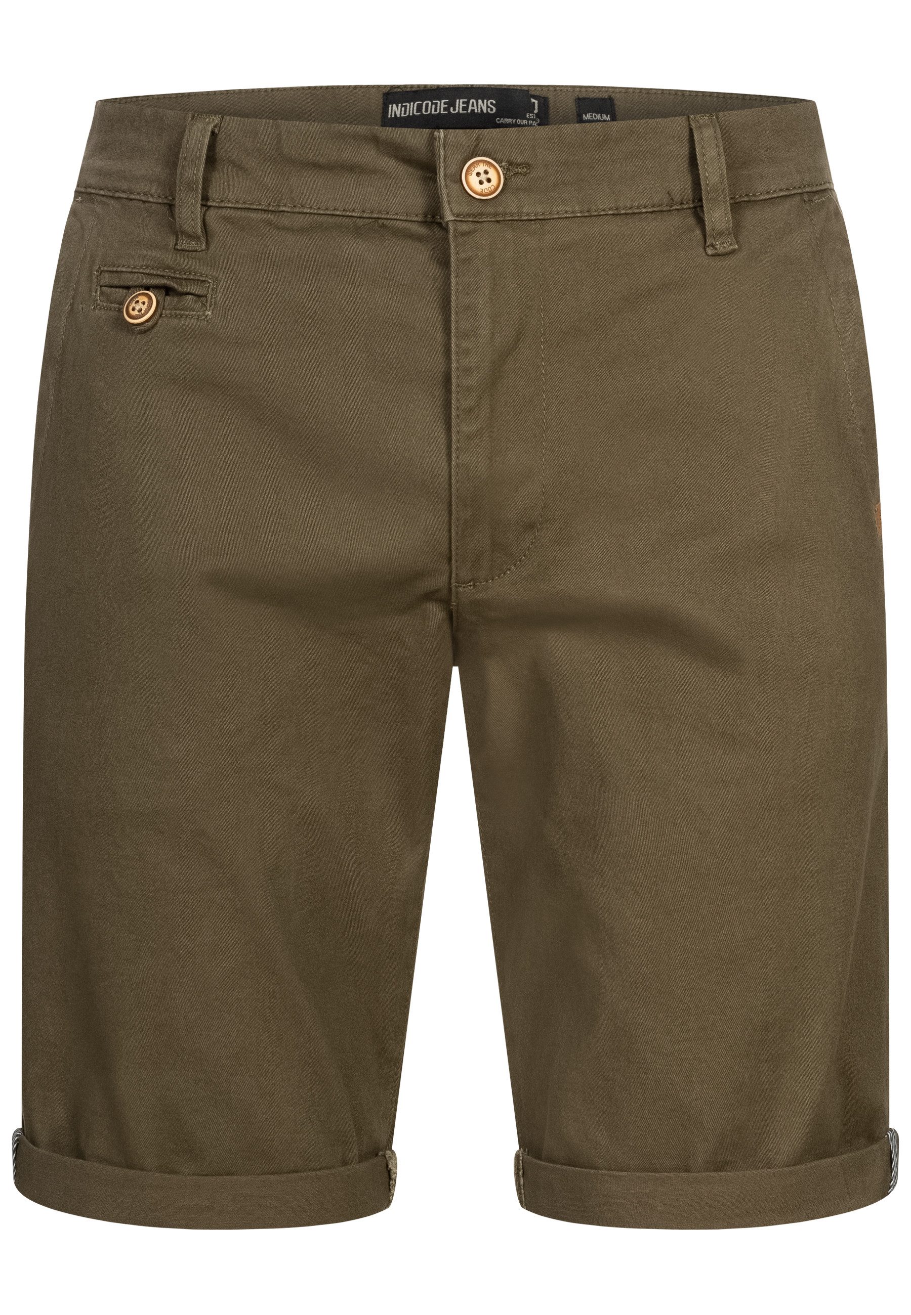 Indicode Chinoshorts Herren Cuba Chino Shorts Herrenshorts aus Baumwollgemi günstig online kaufen