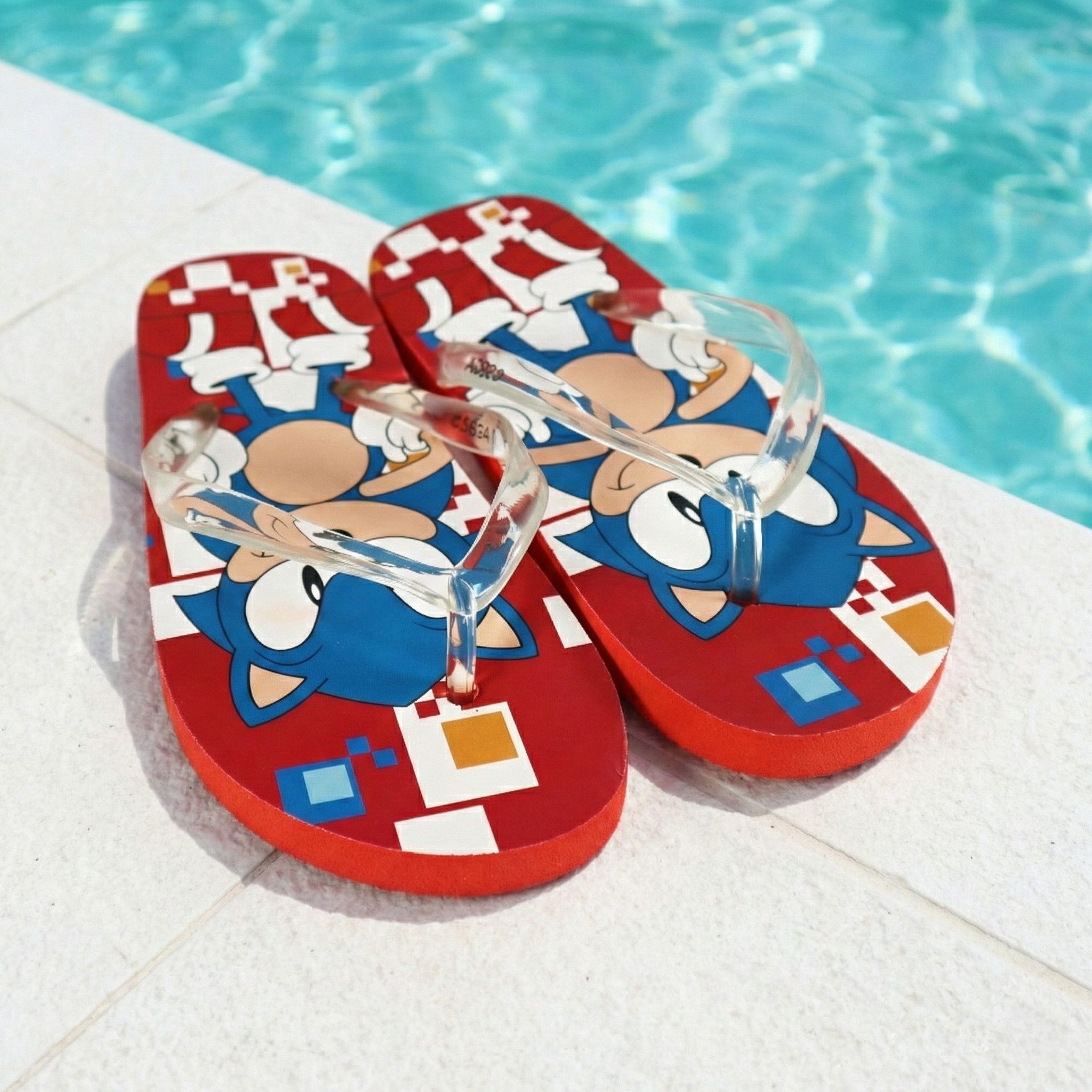 Sonic The Hedgehog Sonic The Hedgehog Flip Flops Kinder Zehentrenner Latschen Gr. 25-34 Zehentrenner