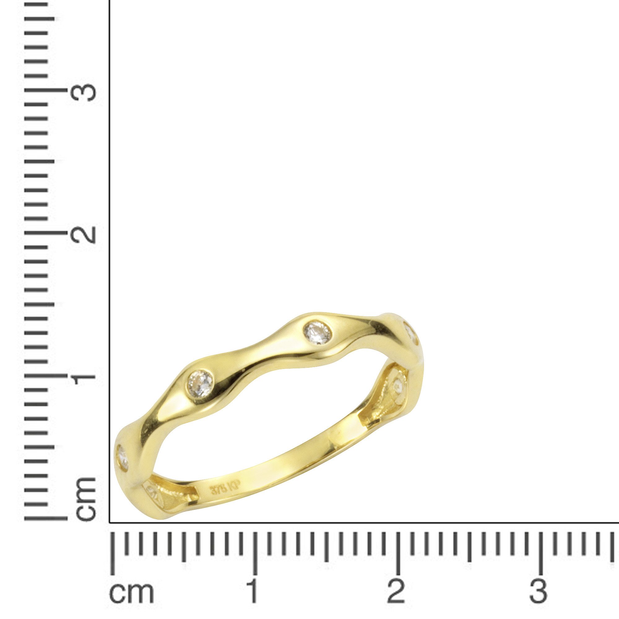 Fascination by Ellen K. Fingerring 375 Gelbgold mit Zirkonia weiß günstig online kaufen