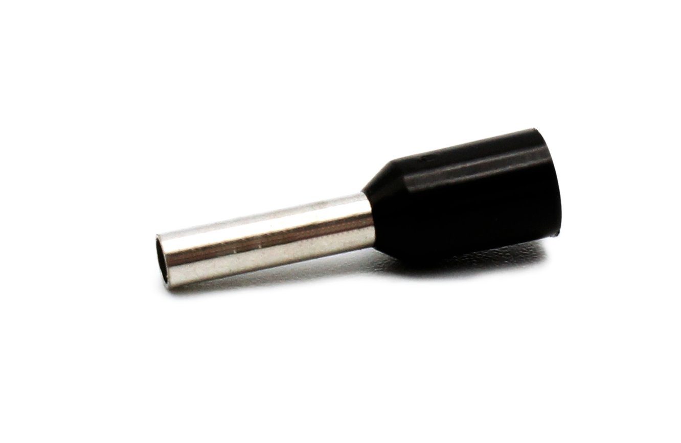 Hilpress Aderendhülsen Hilpress 1,5mm² x 10mm lang isoliert schwarz 1,5HL . 100 Stück | Kabelverbinder
