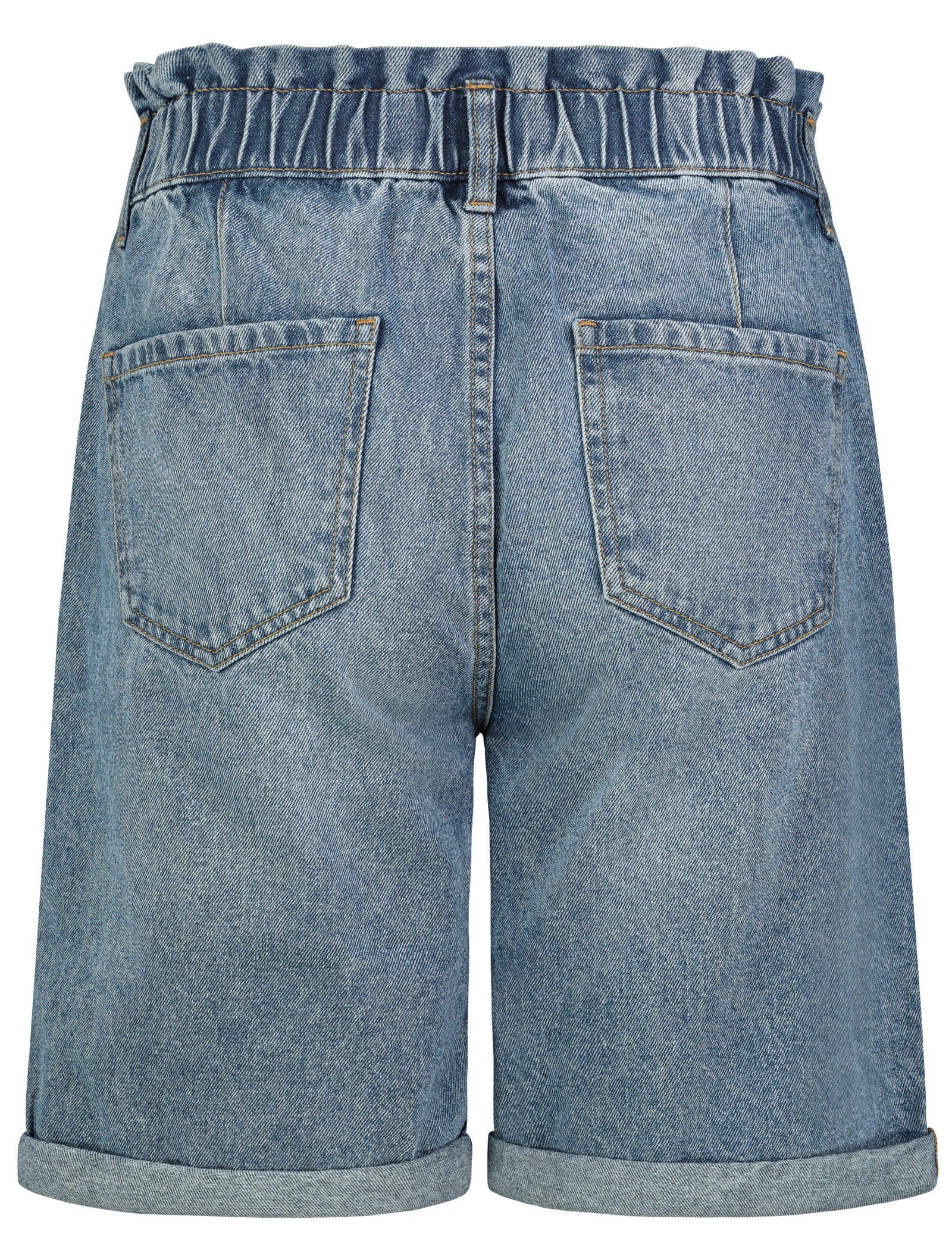 SUBLEVEL Shorts Damen Jeans Bermudas kurze Hose Baumwolle Sommer Stoff Denim Bermuda mit Stretchkomfort, mit Gürtel – Bild 2 von 5