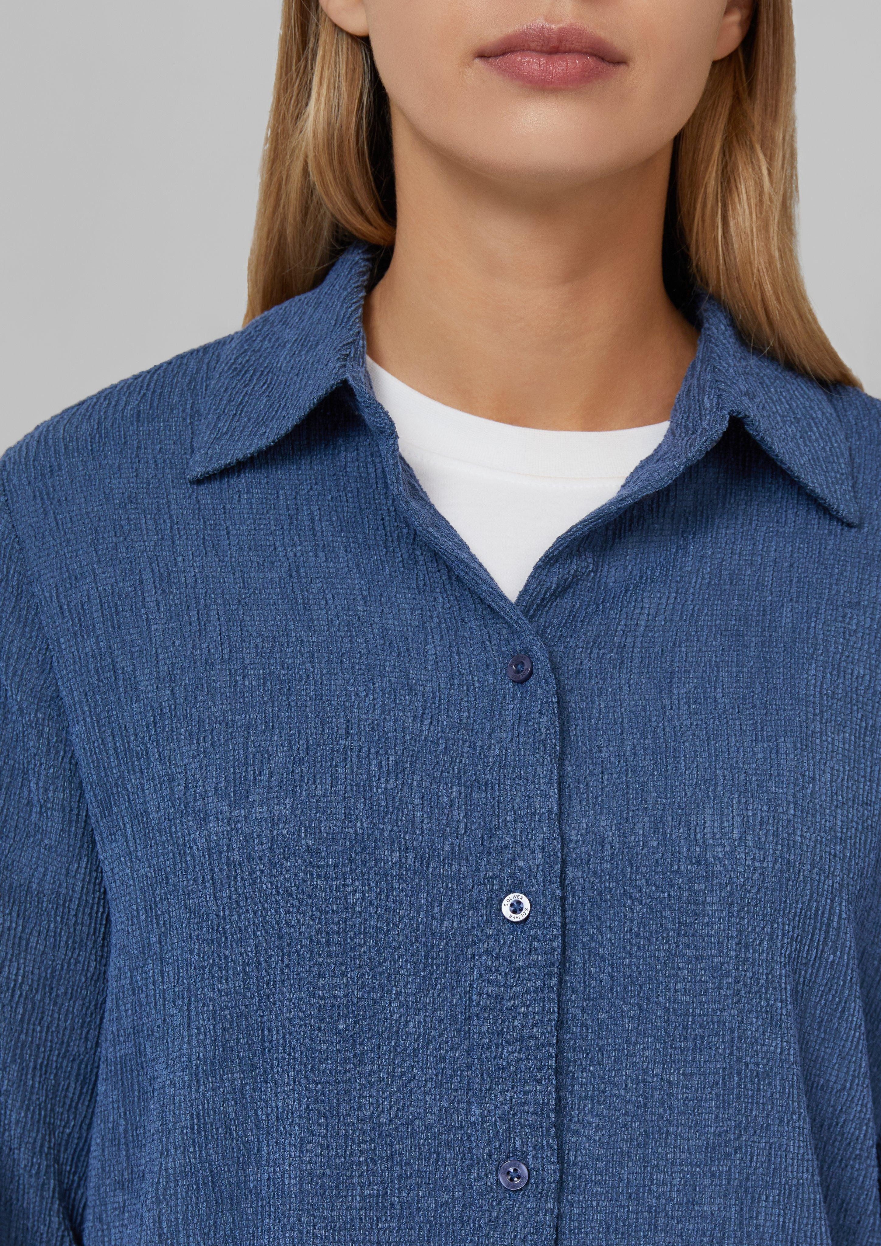 s.Oliver Langarmbluse Strukturierte Jersey-Bluse mit Raffung günstig online kaufen