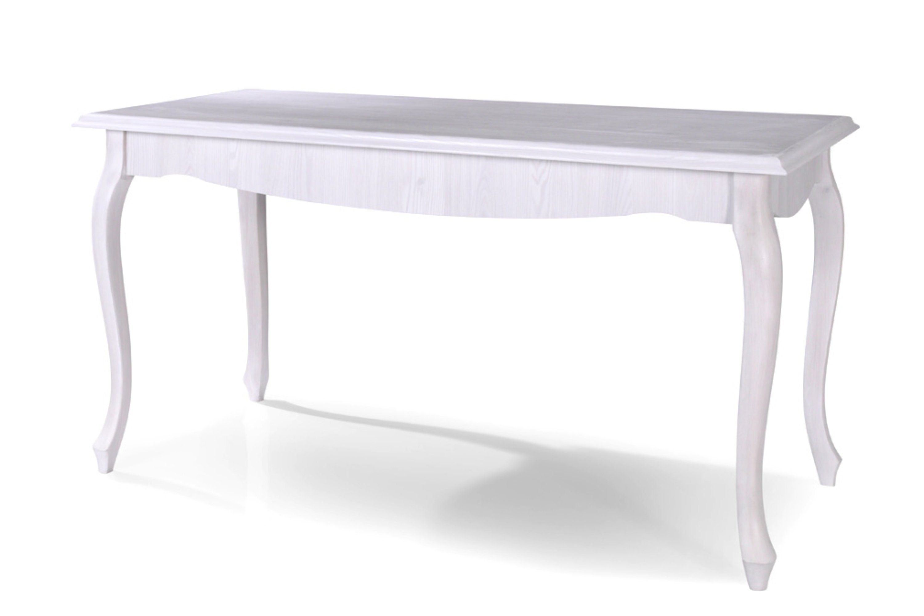 KONSIMO® Esstisch BRITON Wohnzimmertisch, geschnitzte Füße, zeitloses Design, Holztextur