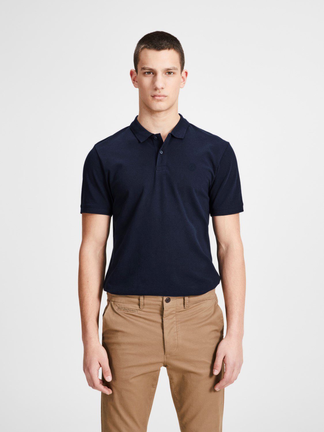 Pack) slimfit Jones Poloshirt (3-tlg., geschnitten Jack blau & Basic / 3er figurbetont