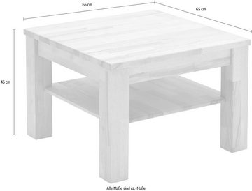 MCA furniture Couchtisch, Couchtisch Massivholztisch mit Ablage