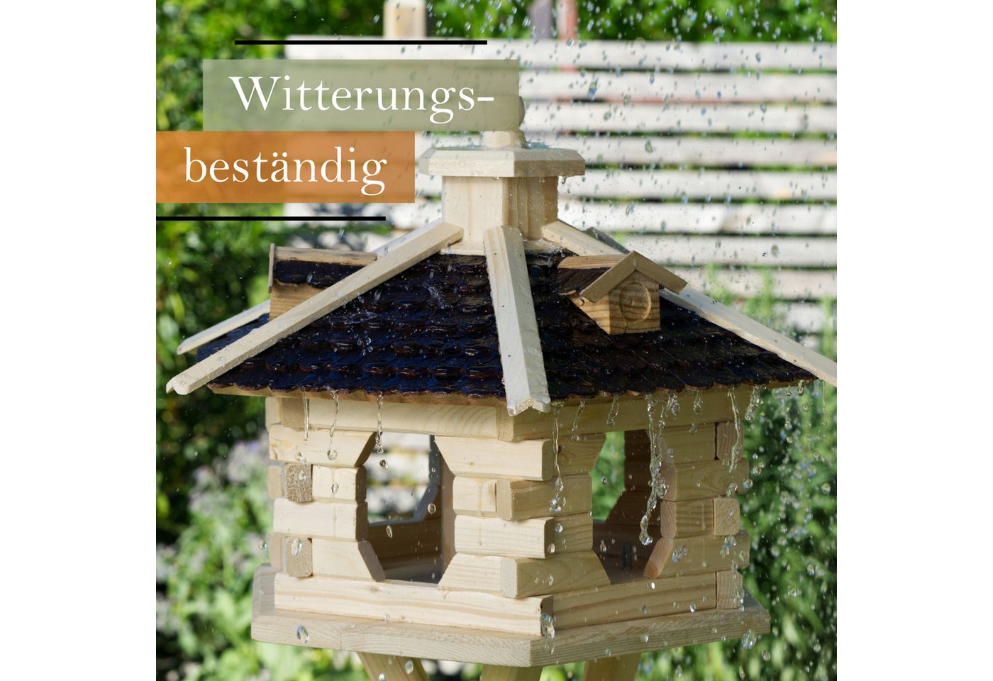 Thumbnail - DSH DEKO SHOP HANNUSCH Vogelhaus V16 natur Holzschindel
