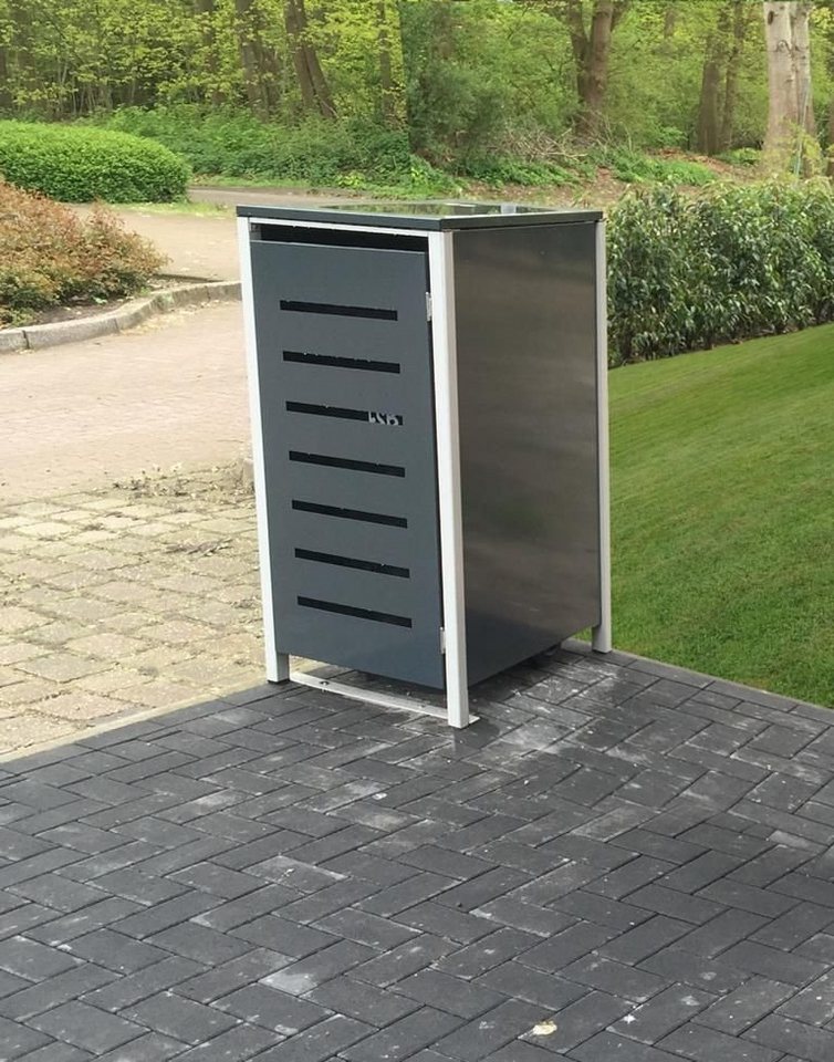 Thumbnail - SRM Design Mülltonnenbox 1 Mülltonnenbox Modell No.6 Anthrazitgrau für 240 Liter Mülltonnen