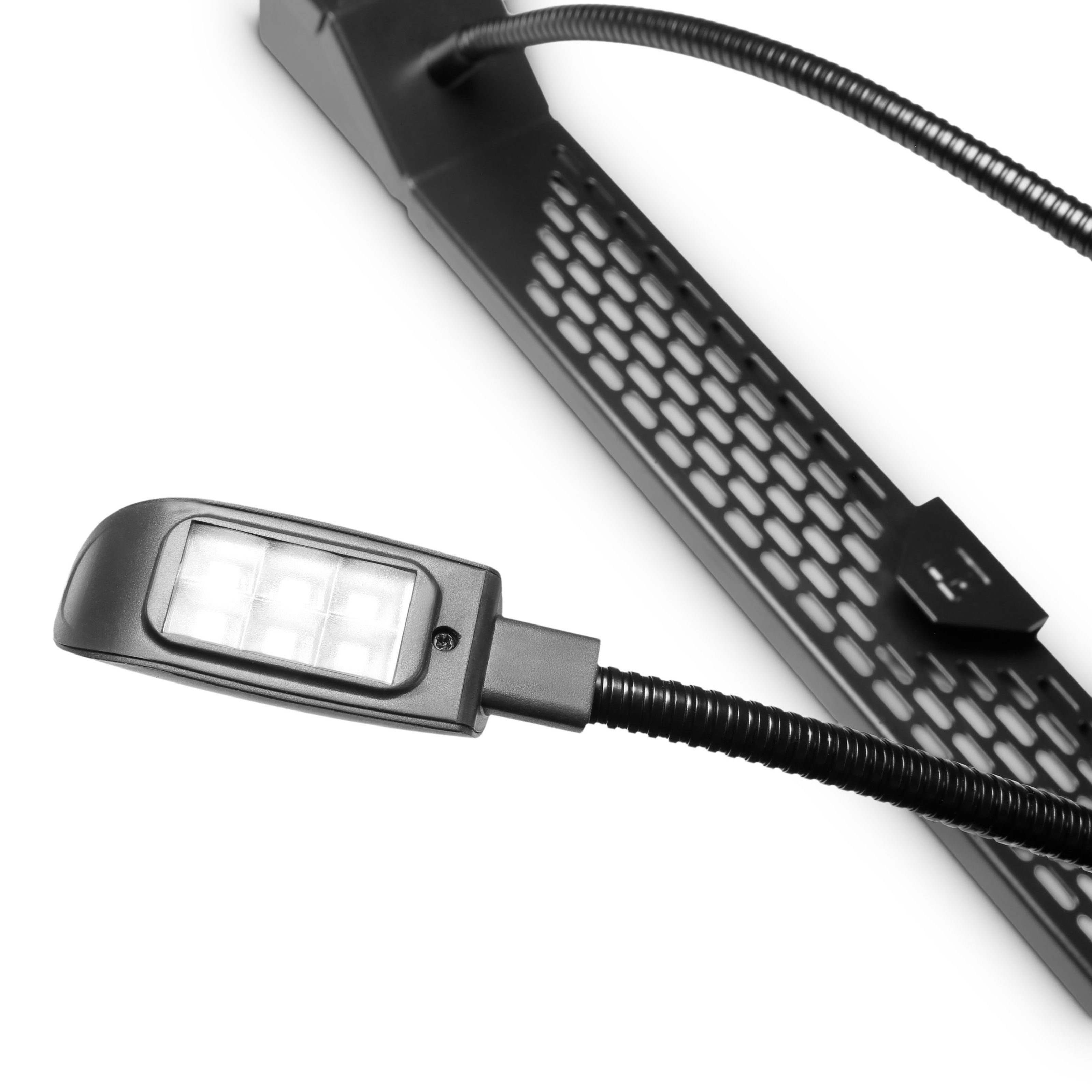 Adam Hall Klemmleuchte, 19" LED Schwanenhals-Racklight 2 Schwanenhälse 87463 -
