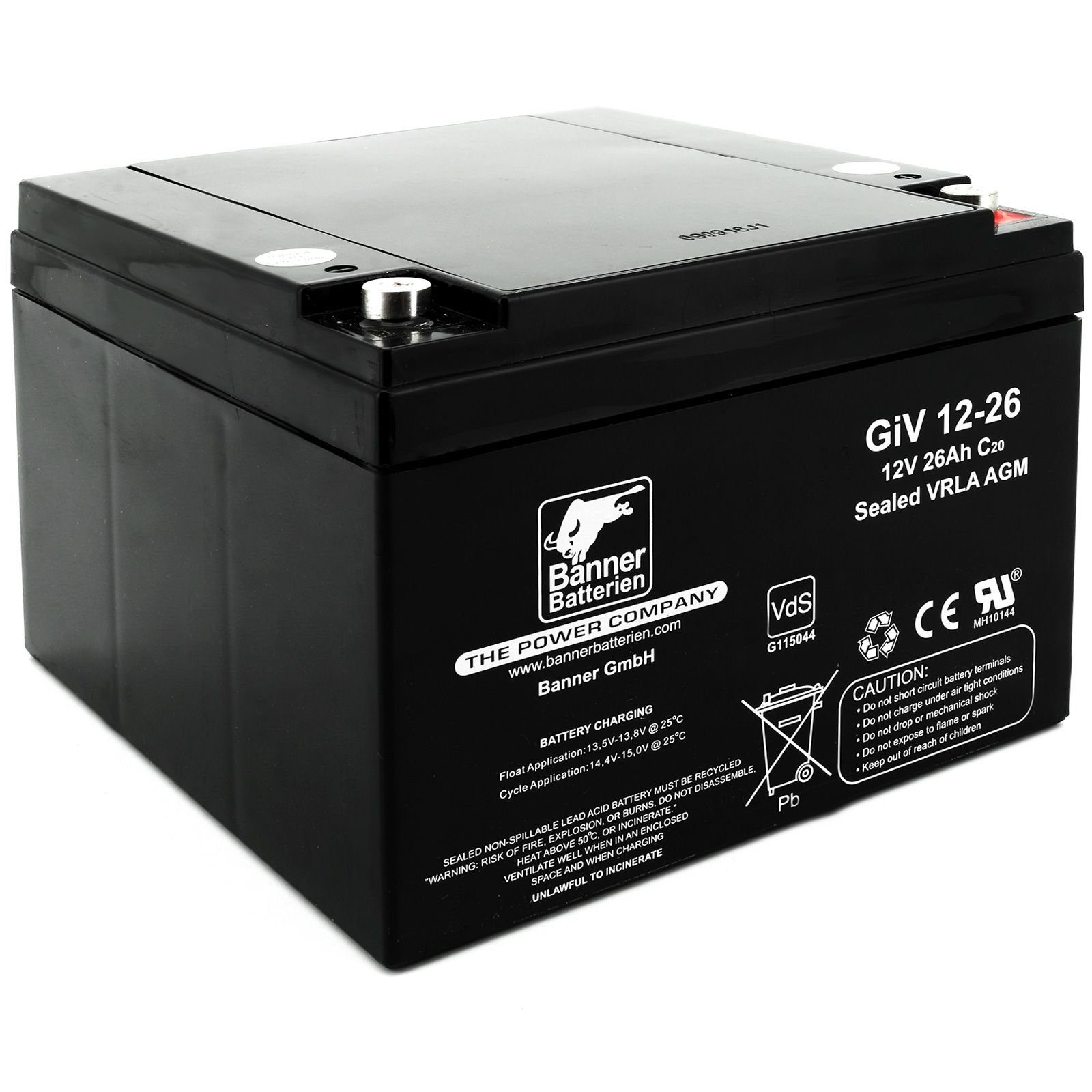 Banner Batterien Batterie Stand by Bull 12 Volt 26 Ah GIV 12-26 Batterie, 12 Volt 26 Ah GIV 12-26