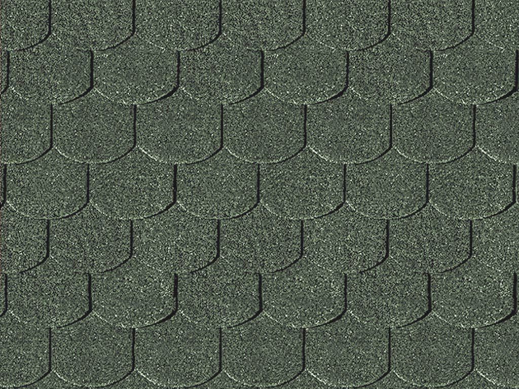 Woodtex Dachschindeln Dachschindeln Biberschwanz in Dunkelgrün, 3 m²
