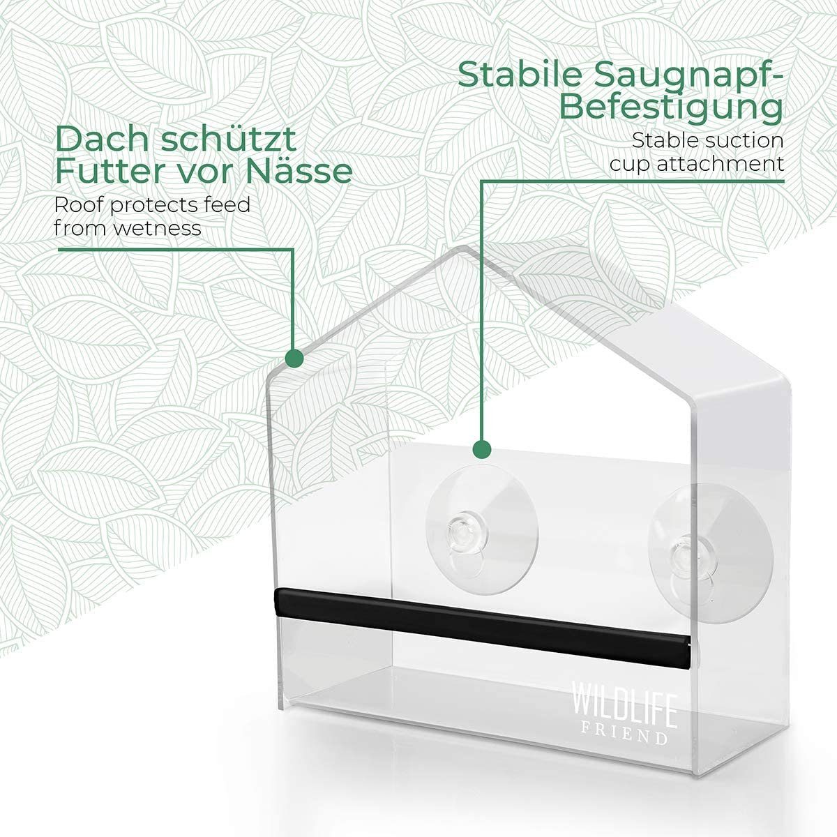 WILDLIFE FRIEND Futterhaus WILDLIFE FRIEND FensterFutterhaus "Smart