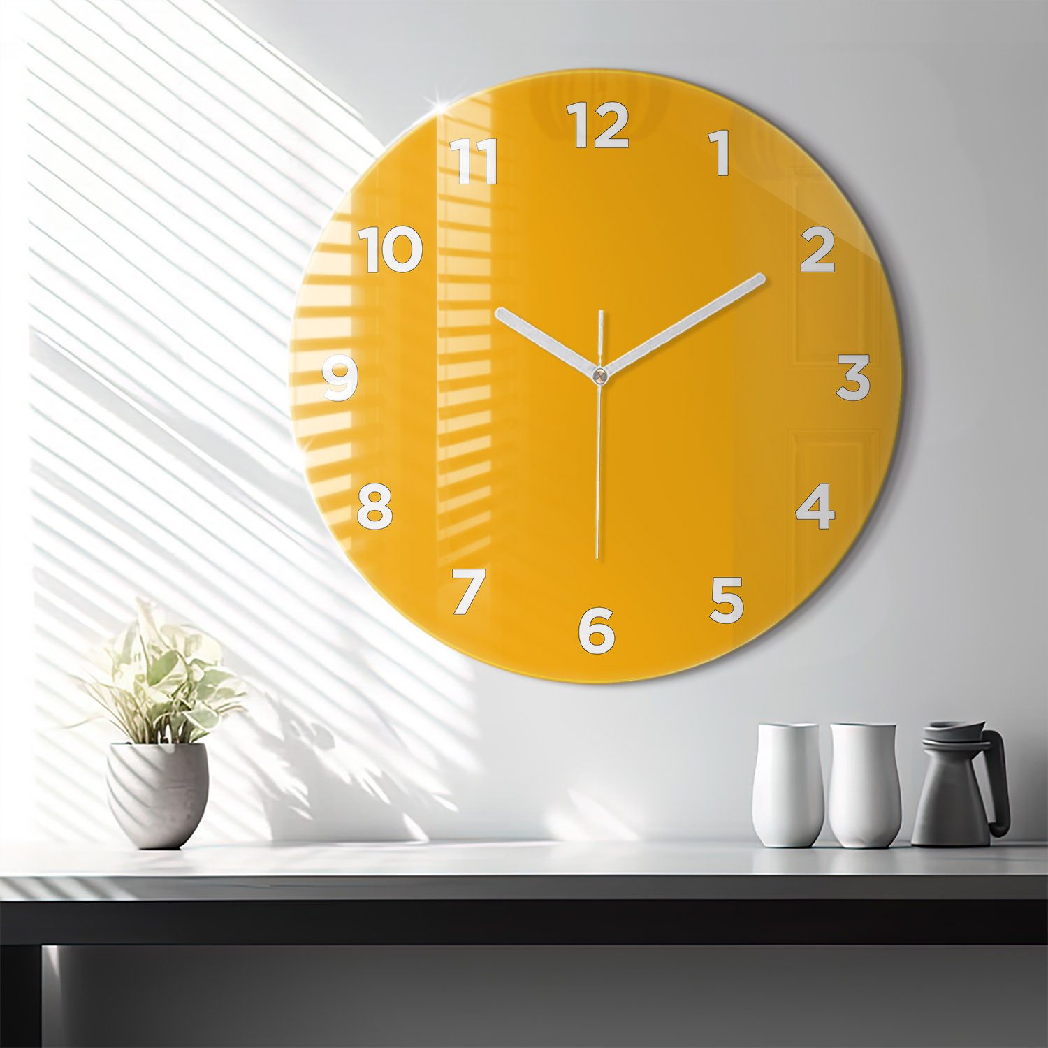 Tulup Wanduhr Modernistische Runde Glasuhr 60cm günstig online kaufen