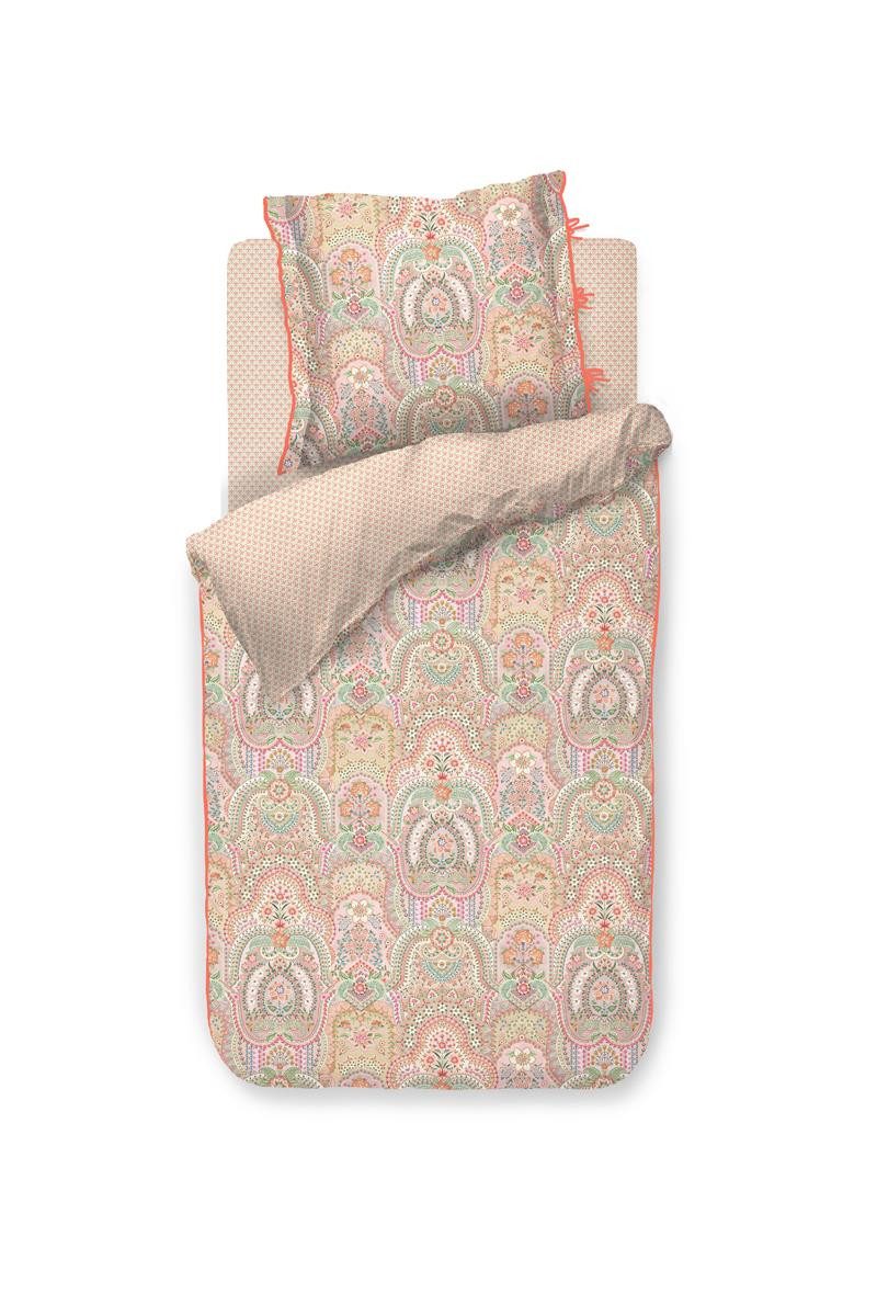 PiP Studio Bettwäsche Bettwäsche DE Jabali Flower Coral 135x200 orange, Baumwolle, 2 teilig, bettwäsche 135x200 baumwolle reißverschluss warm baumwolle bettwäsche