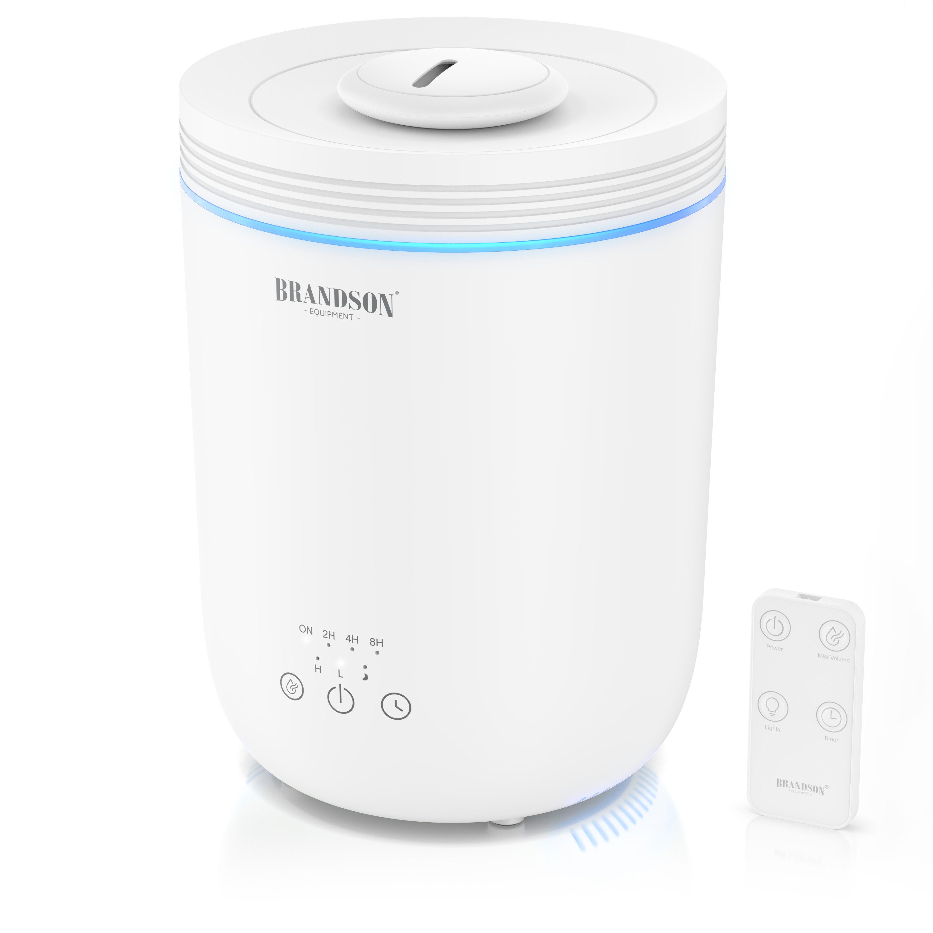 Brandson Luftbefeuchter Aroma Diffuser 2,2 L mit RGB Stimmungslicht, 3 Nebelstufen, sehr leise, 2.2 l Wassertank, Timer, Fernbedienung, für Wohnzimmer, Kinderzimmer und Schlafzimmer