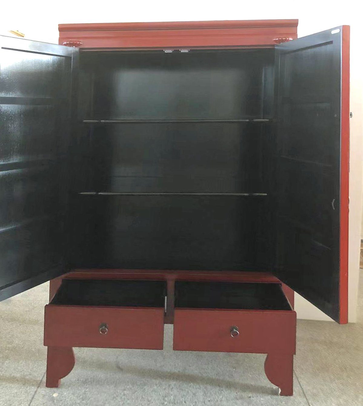 OPIUM OUTLET Kleiderschrank Asia Hochzeitsschrank Schrank Kommode Hochkommode (Asia Möbel komplett montiert, asiatisch orientalisch chinesisch exotisch fernöstlich) Vintage-Stil