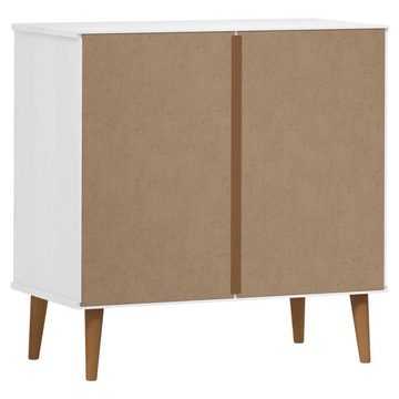 furnicato Kommode Schubladenschrank MOLDE Weiß 80x40x80 cm Massivholz Kiefer