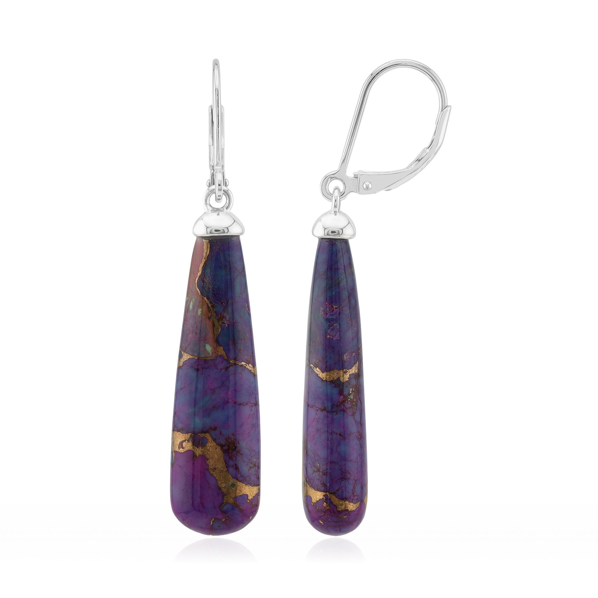 Cavill Ohrring-Set Ohrringe aus violettem Kupfer, Türkis und Silber (2-tlg)