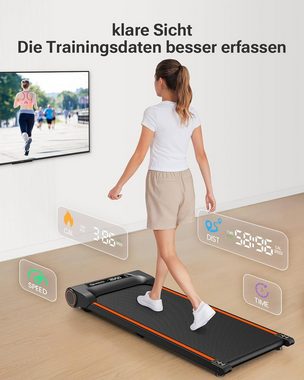 JUNG Laufband UREVO Elektrisches Laufband, leise,bis 130kg Laufband für Zuhause (Lauf Band Elektrisch, Walking Pad, Treadmill für Zuhause, Sportgeräte für Zuhause, für abnehmen Sport, für Haus, Joggen), Laufbänder, Winter laufen, Sport