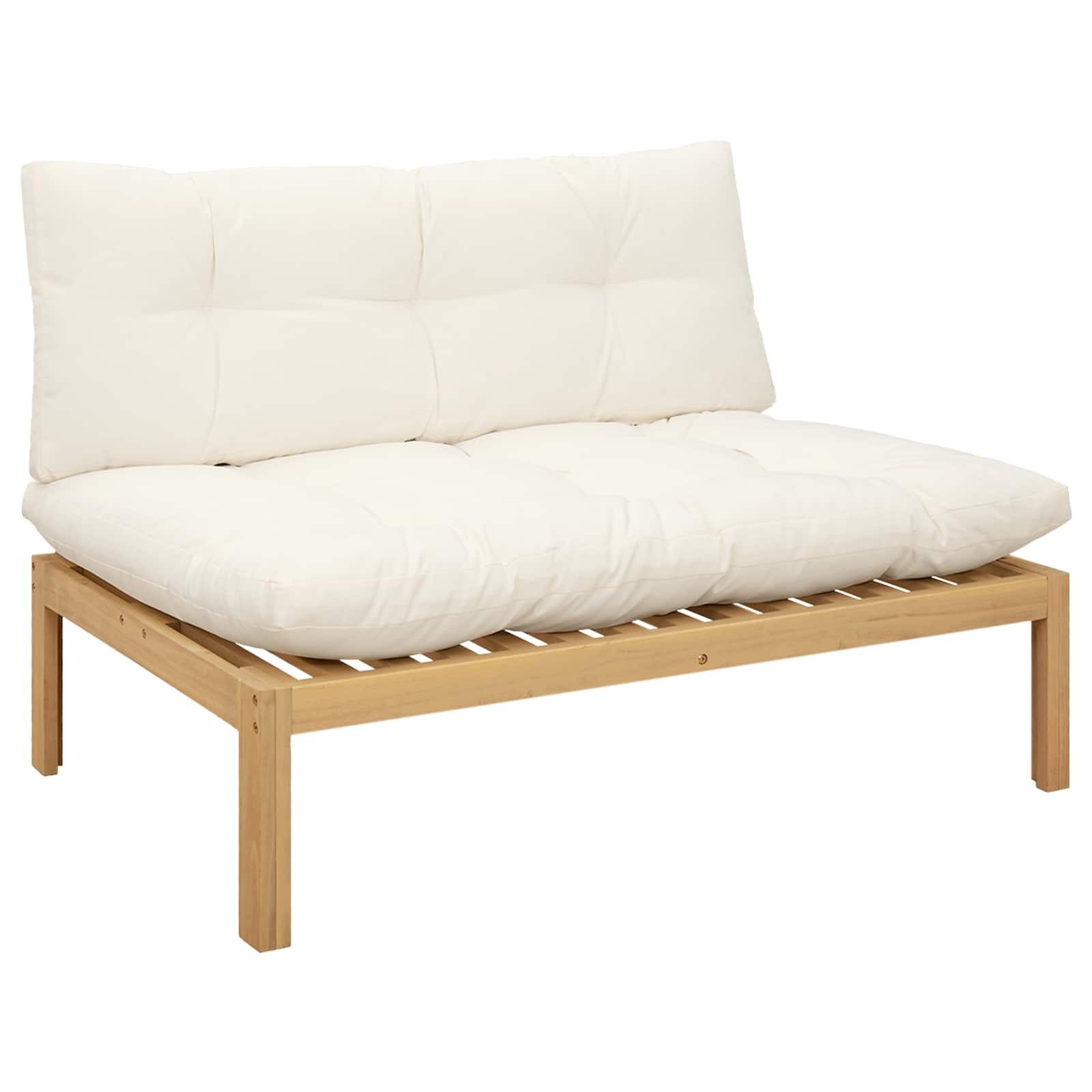 vidaXL Sofaelement Mittelsofa Einheit Helles und cremeweiß 120 x 80 x 82 cm (1 St)