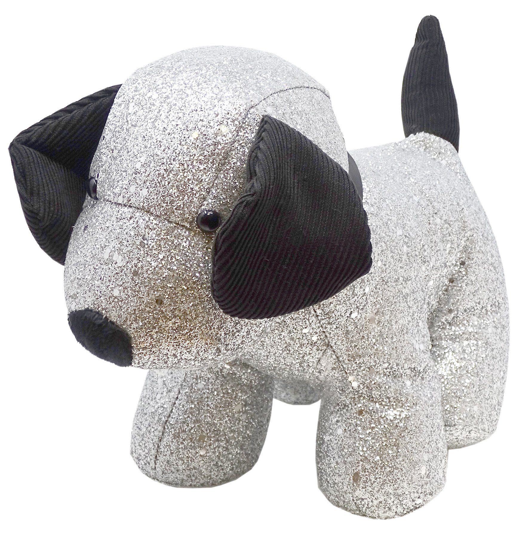 Lashuma Bodentürstopper Hund, Türsack glitzernd, schwerer Türstopper 20 cm