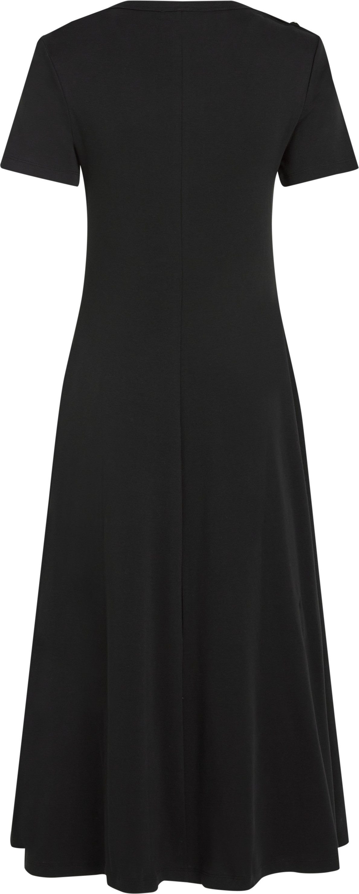 Tommy Hilfiger A-Linien-Kleid GOLD BTN DRESS mit goldfarbenen Knöpfen, in Midi-Länge