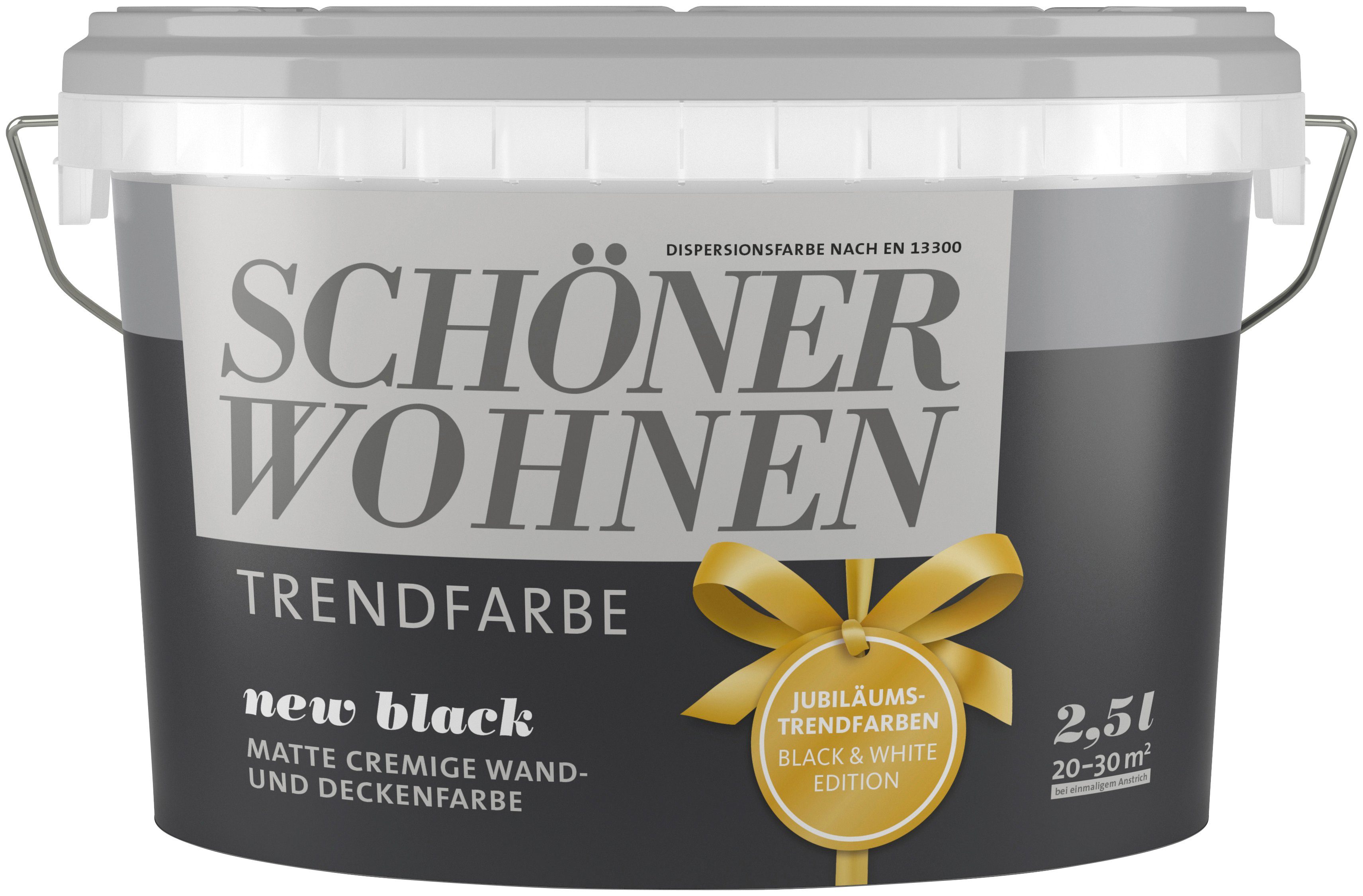 SCHÖNER WOHNEN FARBE Wand- und Deckenfarbe TRENDFARBE new black, hochdeckend, Всіrgiker geeignet