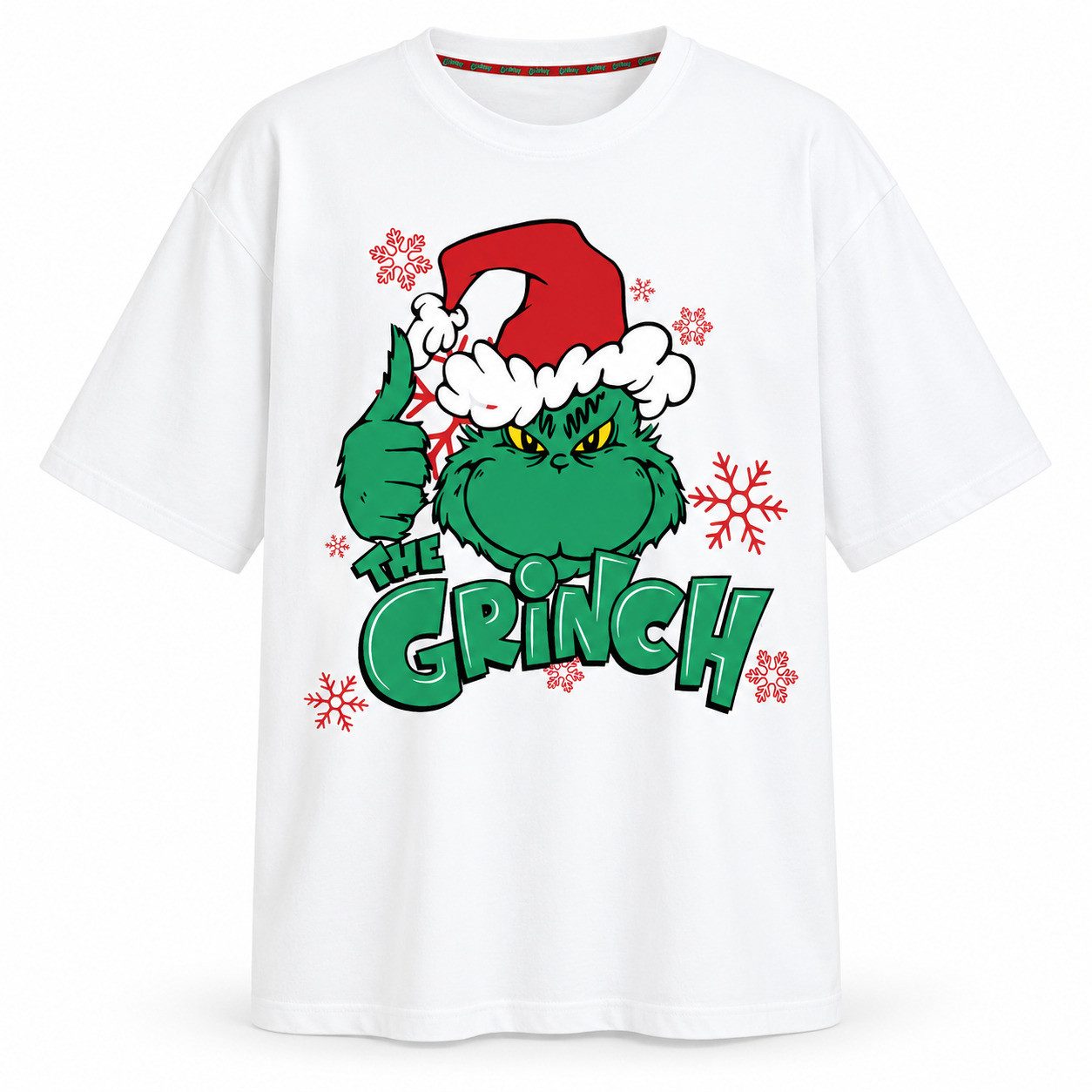 Disney Print-Shirt Der Grinch Weihnachten Herren T-Shirt Kurzarm Shirt 00% Baumwolle