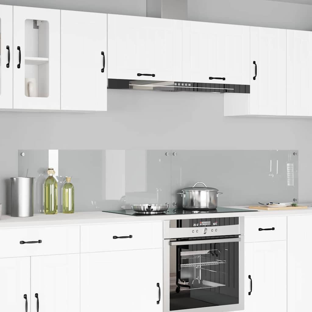 vidaXL Küchenrückwand Küchenrückwand 2 stk. Transparent 110 x 40 cm Gehärtetes Glas, (2-tlg)