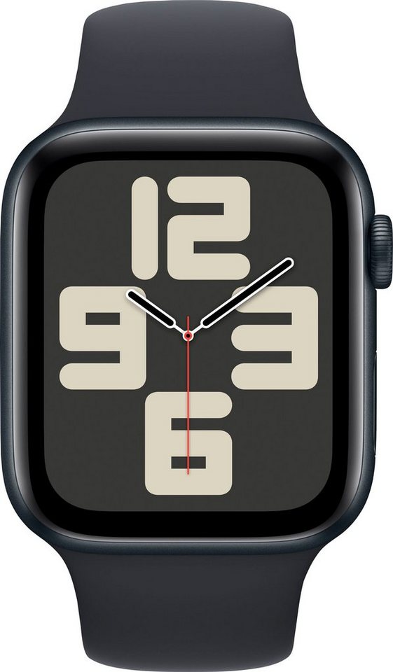 Apple Watch SE GPS Aluminium 44 mm + Cellular M/L Smartwatch (4,4 cm/1,73  Zoll, Watch OS 10), Sport Band