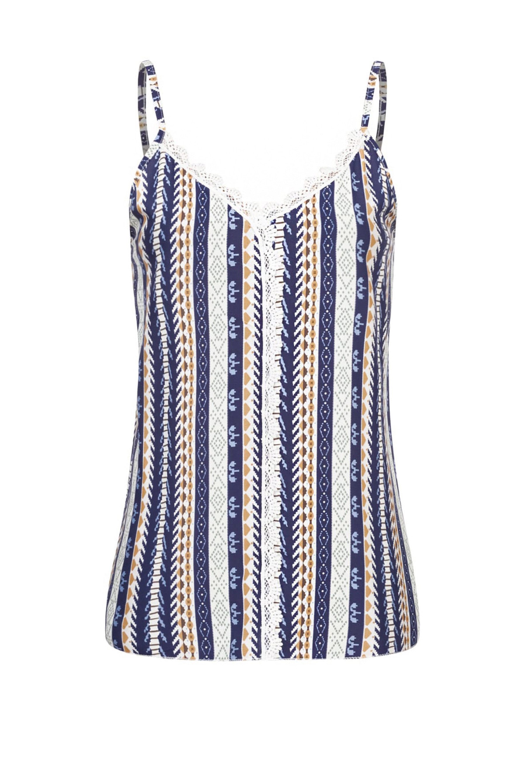 CLOUD 5IVE Tanktop CLOUD 5IVE Viskose Trägertop mit Spitzenbordüre günstig online kaufen