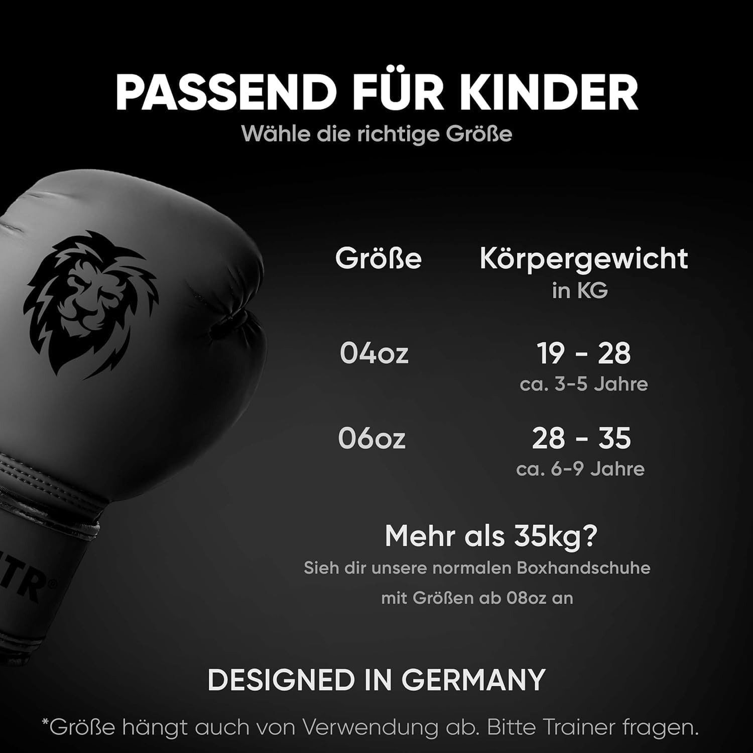 FIGHTR Kinderboxhandschuhe aus Kunstleder für Training & Kampfsport
