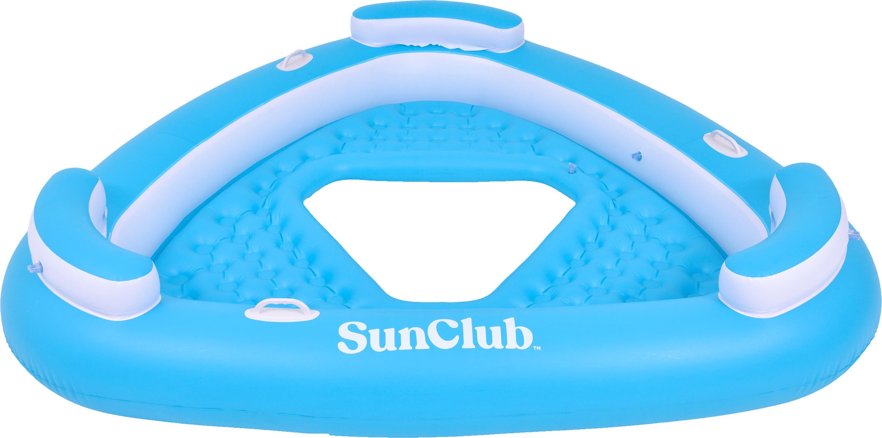 SunClub Badeinsel Schwimminsel Float für 3 Personen, (Einzelpack, 195x188x35 cm), mit 3 Sitzen