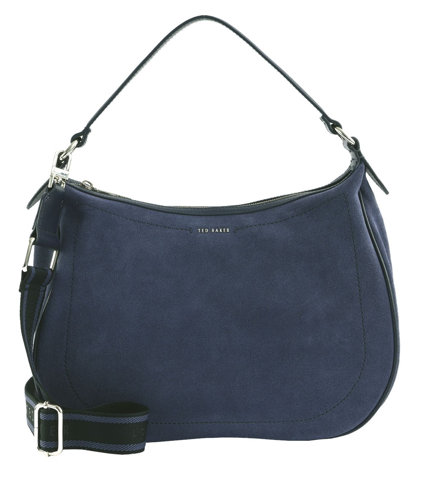 Ted Baker Schultertasche Webbing Suede Hobo Bag, aus echtem Rindsleder