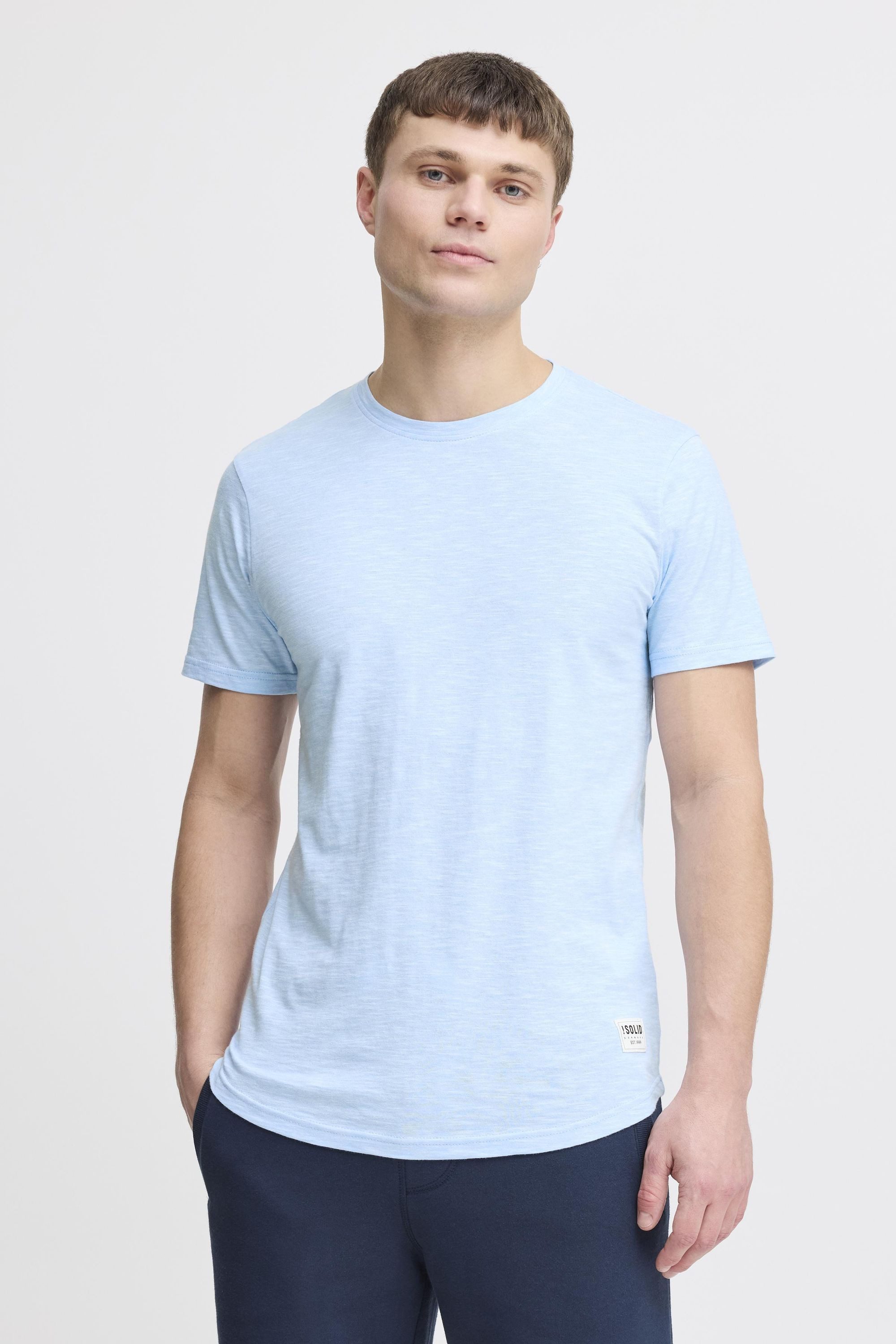!Solid Rundhalsshirt SDFigos Kurzarmshirt mit Melierung günstig online kaufen