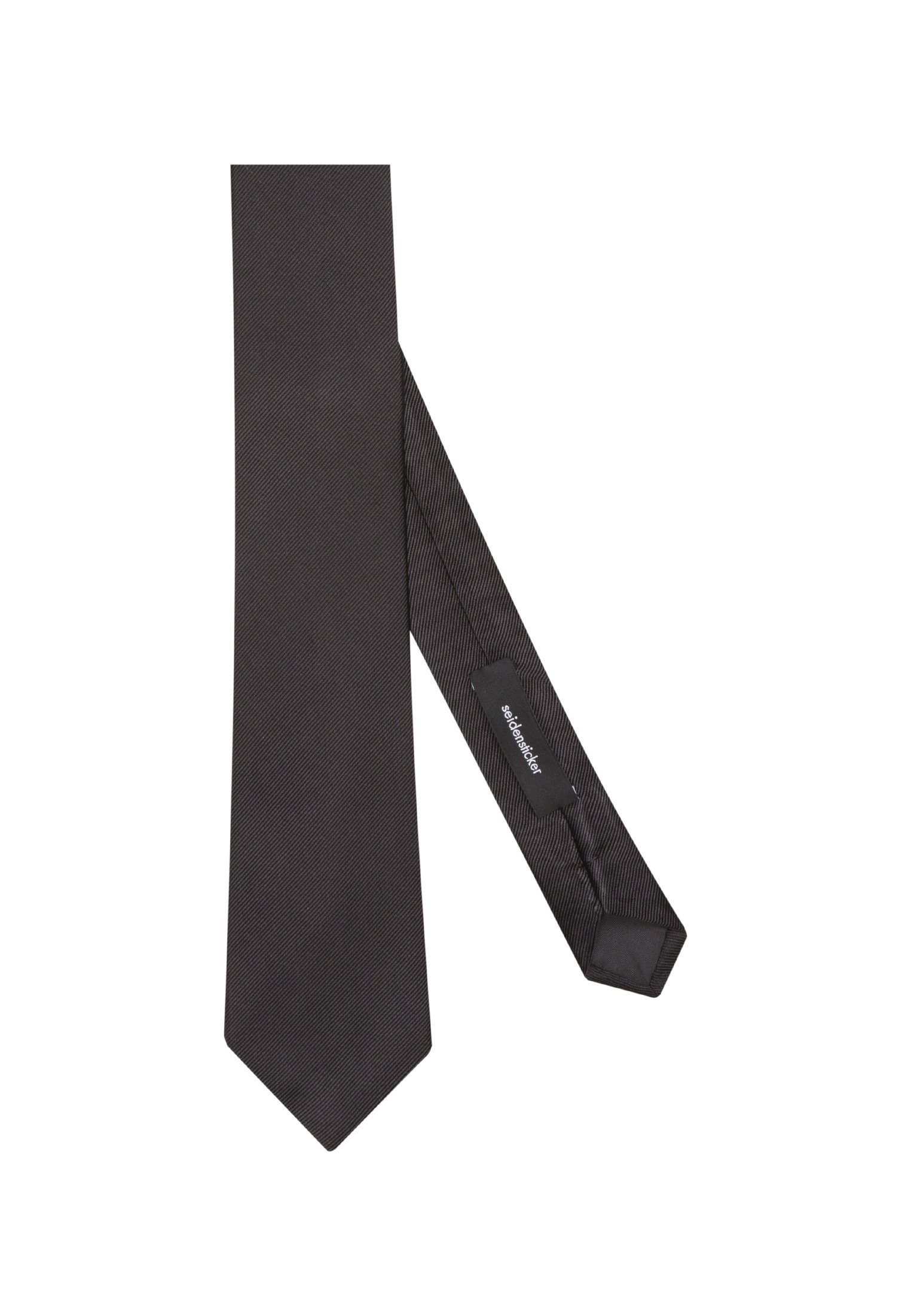 Grau Breit Krawatte seidensticker Uni (7cm) Schwarze Rose