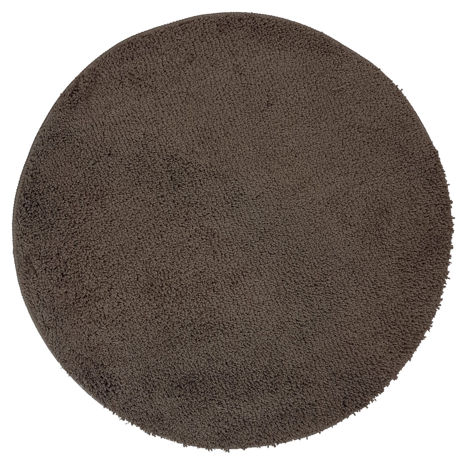 NYVI Badematte Badematte Rund 60cm NYVISpa Lasalle Taupe Badezimmerteppich, Höhe 20 mm, Polyester, Rutschfest, Saugstark, Schnell Trocknend, Fußbodenheizung geeignet