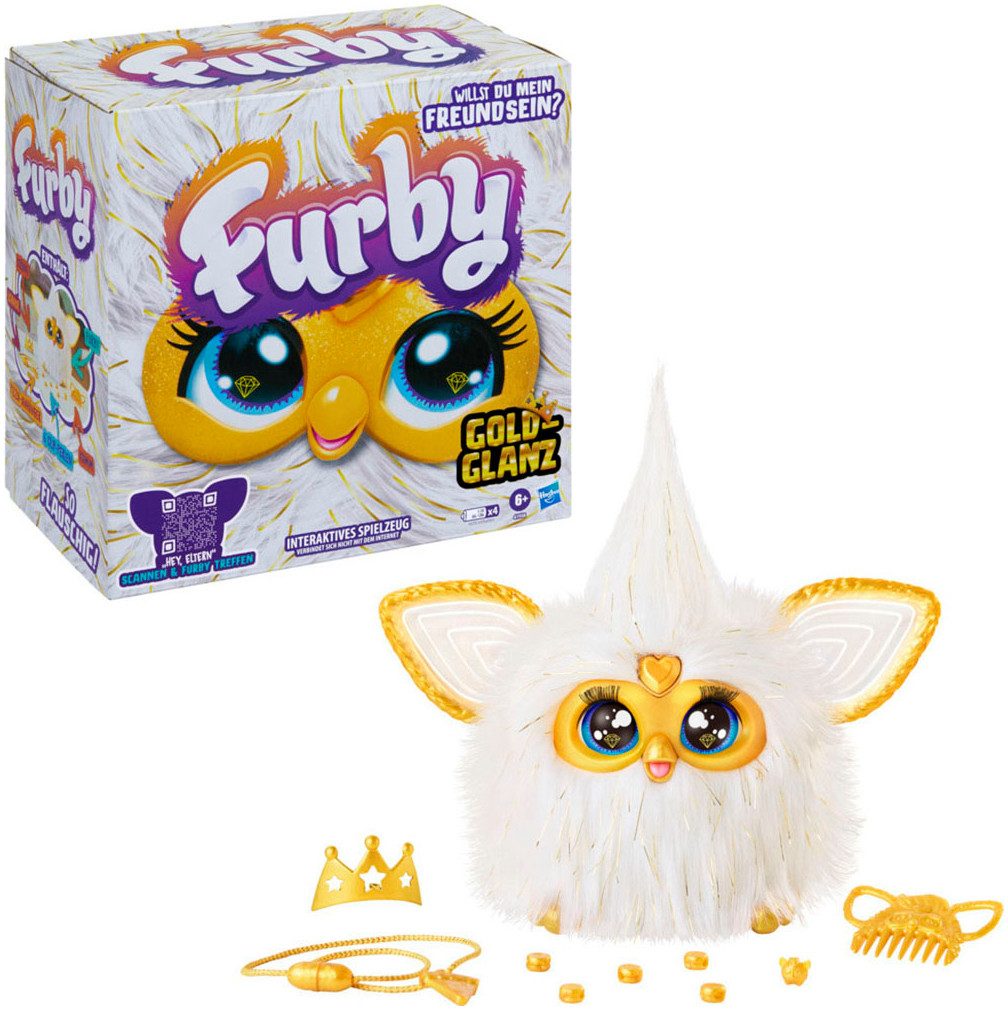 Hasbro Plüschfigur Furby Gold Glam interaktives Spielzeug, mit Licht- und S günstig online kaufen