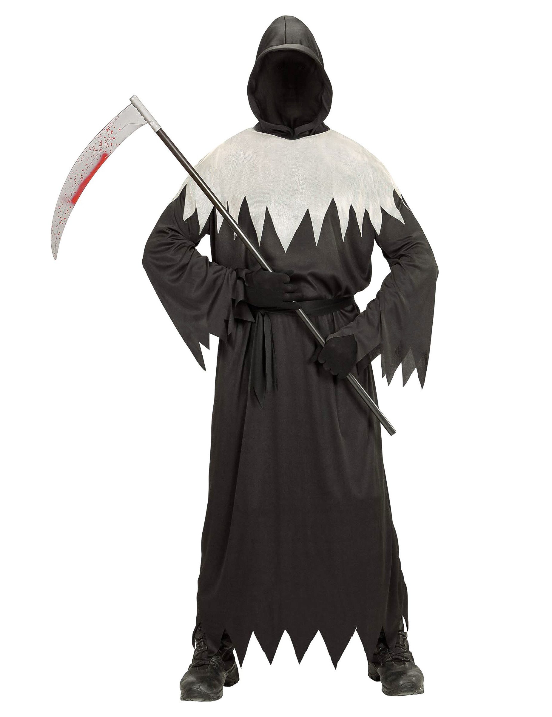 Kostüm Unheimlicher Ghul Halloween Kinderkostüm Tod schwarz-grau