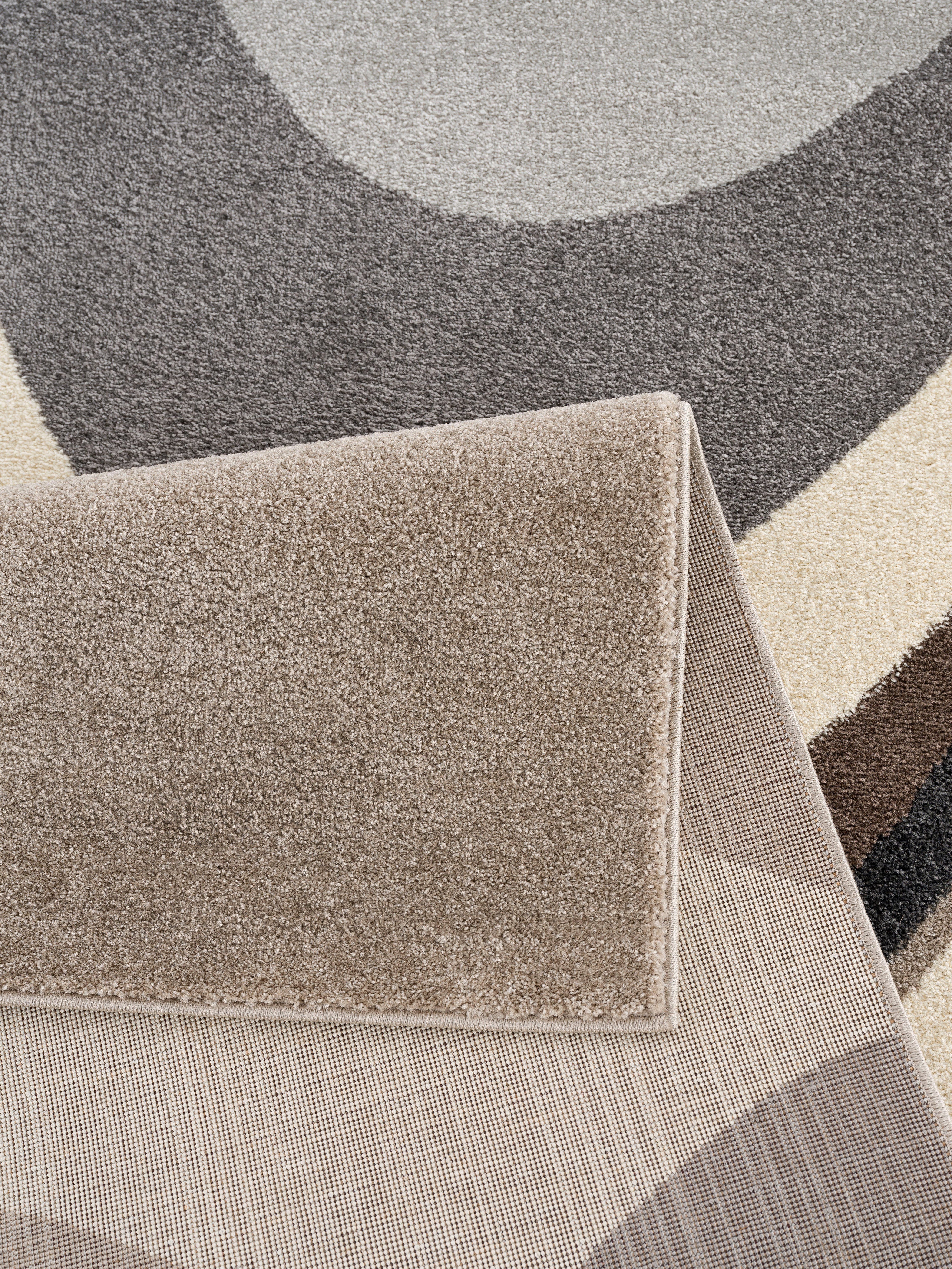 Teppich Neele, andas, rechteckig, Höhe: 14 Wellen-Design, handgearbeitetem mit sand mm, Konturenschnitt, Wende-Teppich