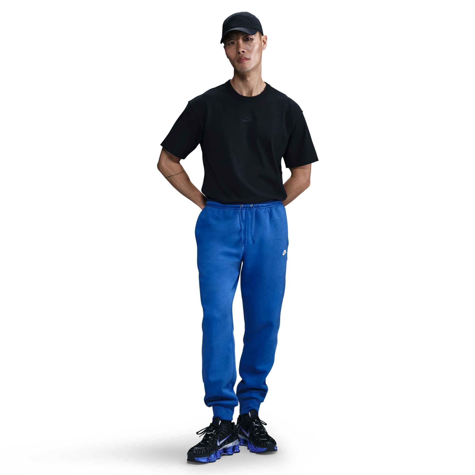 Nike Sportswear Sporthose M NK CLUB BB JOGGER aus angerautem Fleece, mit elastischem Bund und Kordelzug