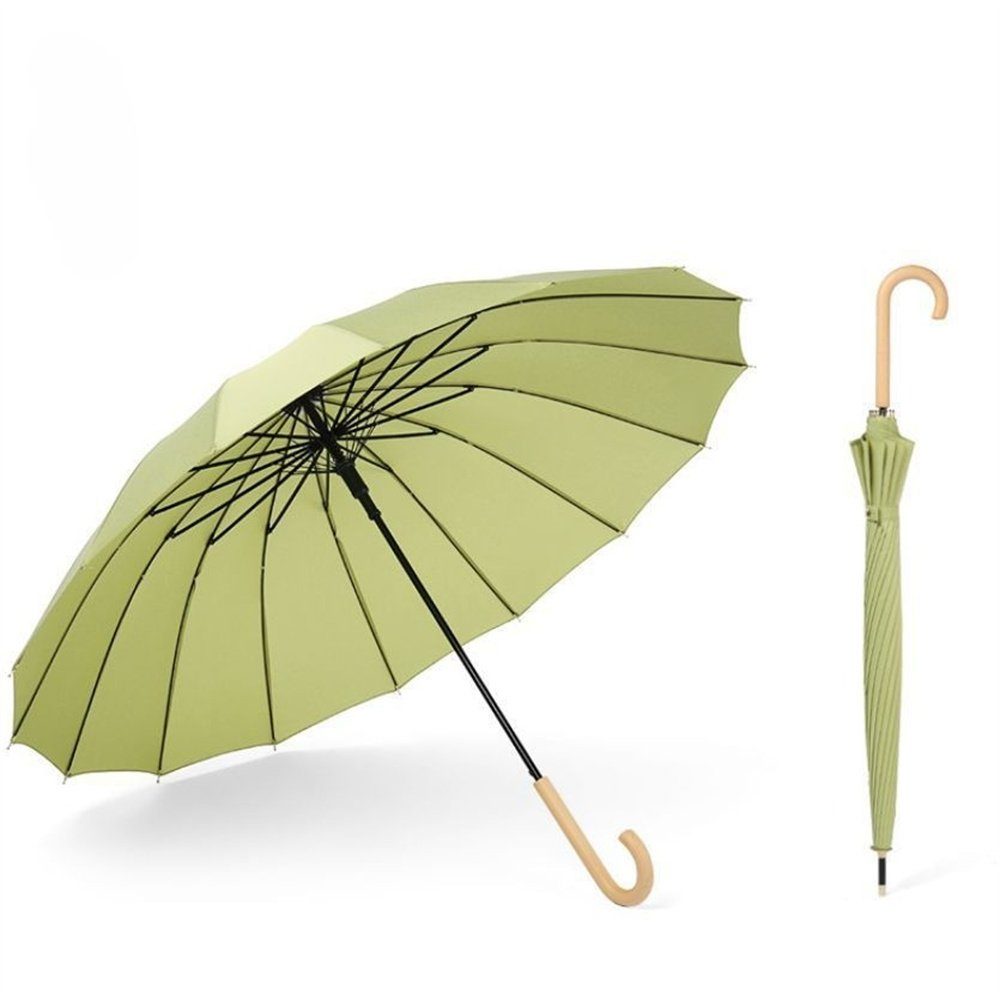 Rouemi Stockregenschirm Stockregenschirm,Vollautomatischer überdimensionaler Schirmaufsatz Grün | Stockschirme